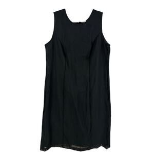 Vintage Gunit Fashions Black Midi Pencil Tank Dress LBD  Size Large